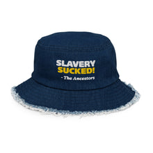 Load image into Gallery viewer, Distressed denim bucket hat